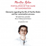 Elements regarding the life of Marthe Robin and her canonisation process